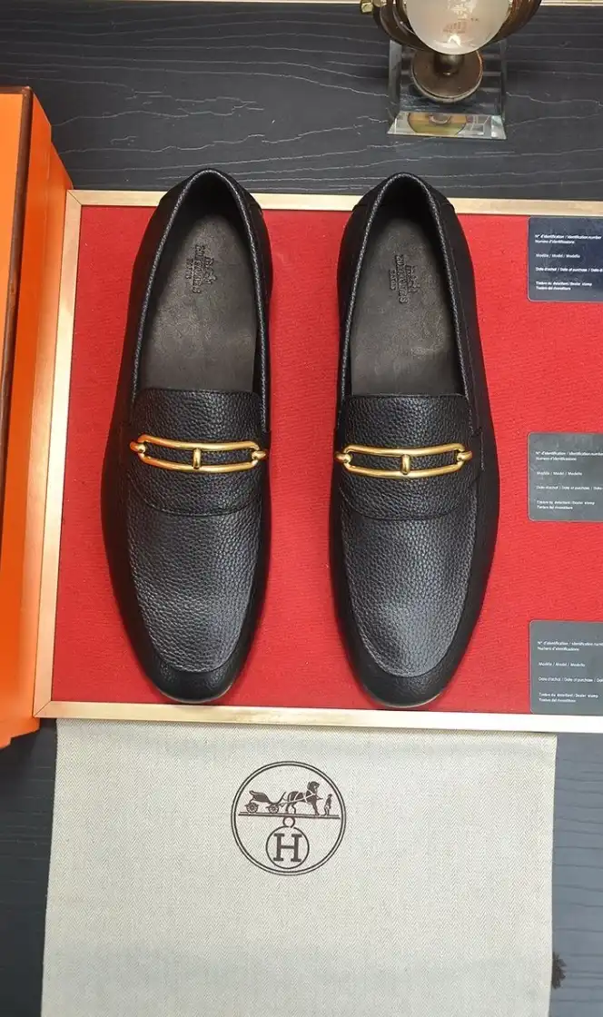 hype Hermes Leather Shoes