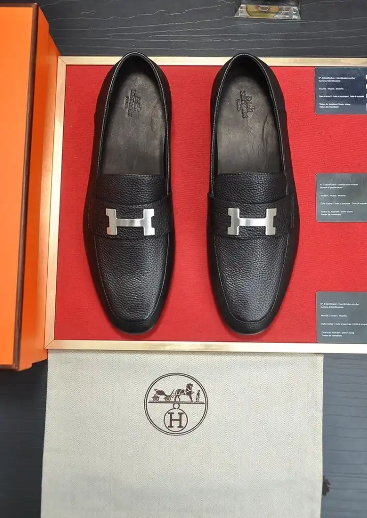 hype Hermes Leather Shoes