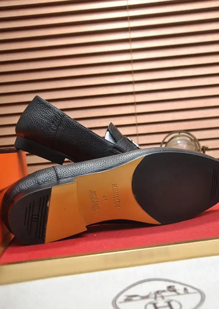 hype Hermes Leather Shoes