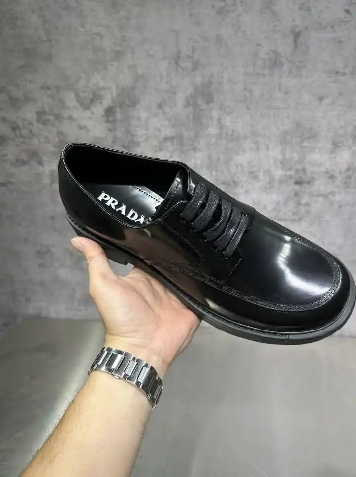 hype Prada Leather Shoes