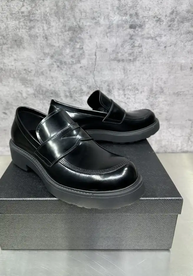 hype Prada Leather Shoes