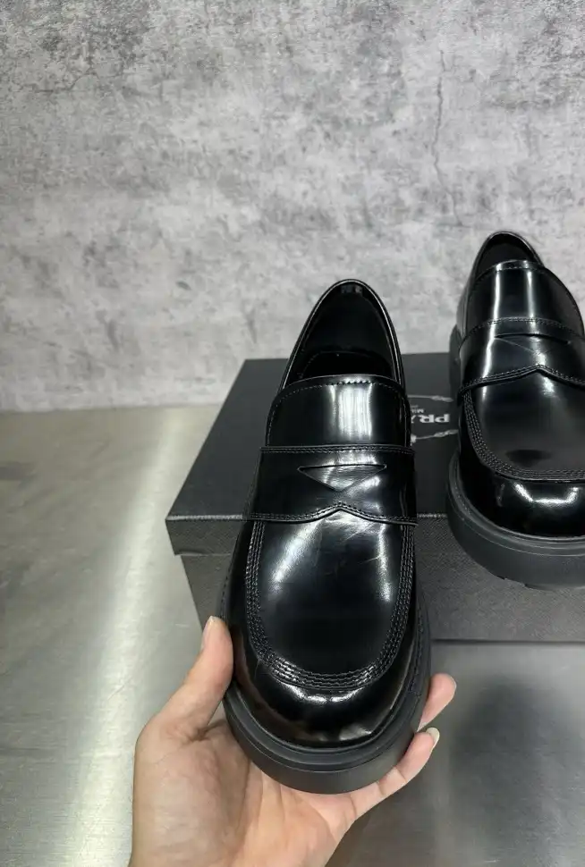 hype Prada Leather Shoes