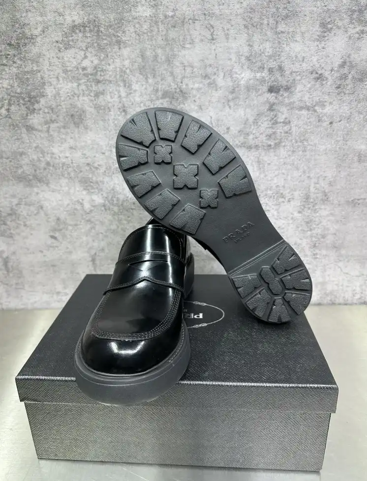 hype Prada Leather Shoes