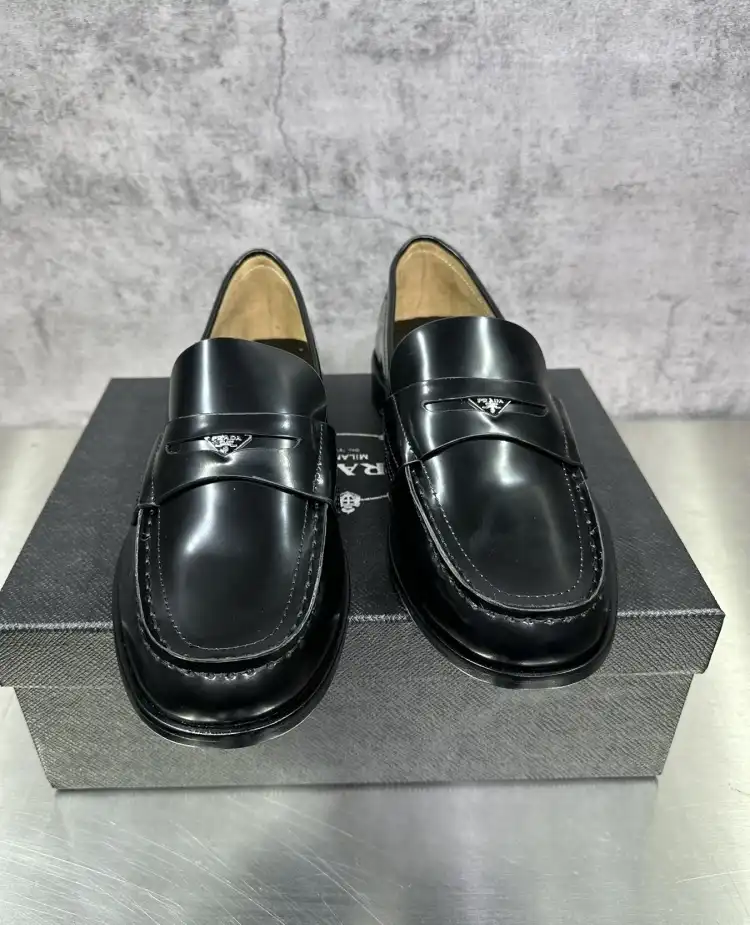 hype Prada Leather Shoes