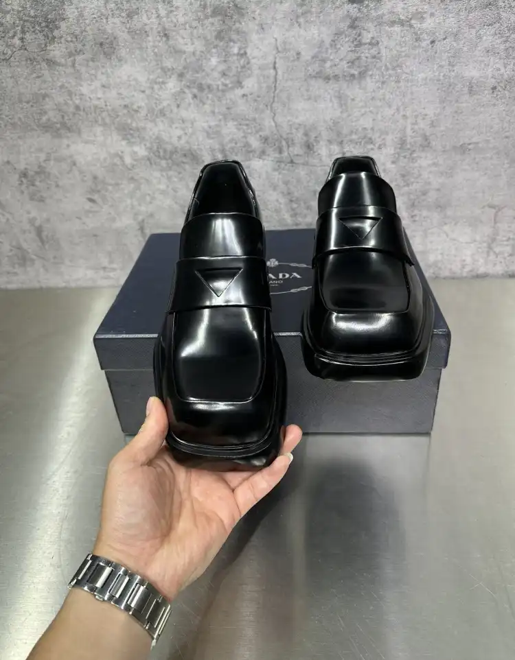 hype Prada Leather Shoes