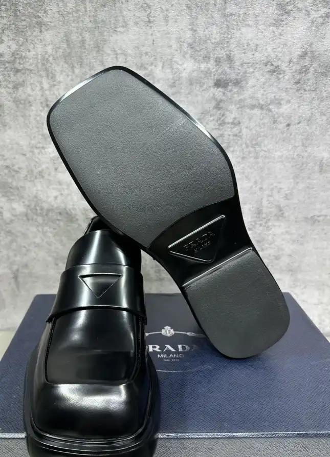 hype Prada Leather Shoes