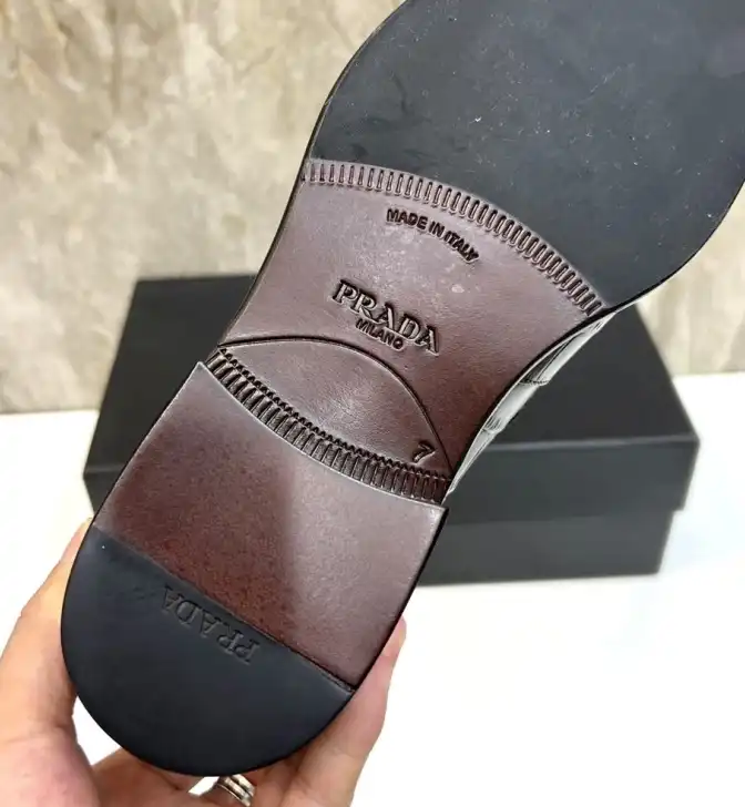 hype Prada Leather Shoes