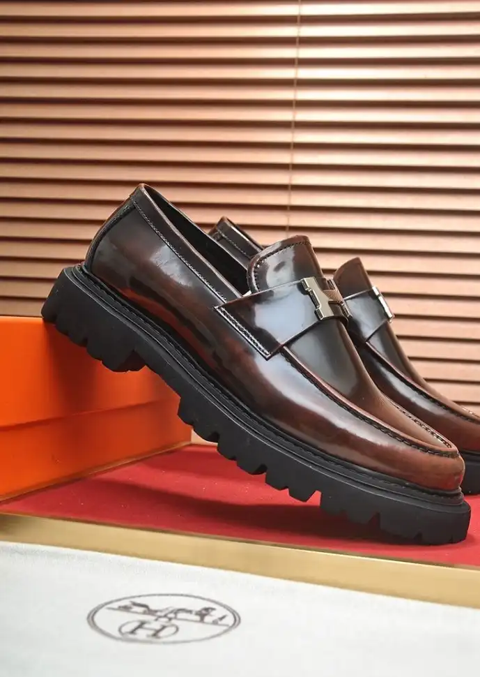 hype Hermes Leather Shoes