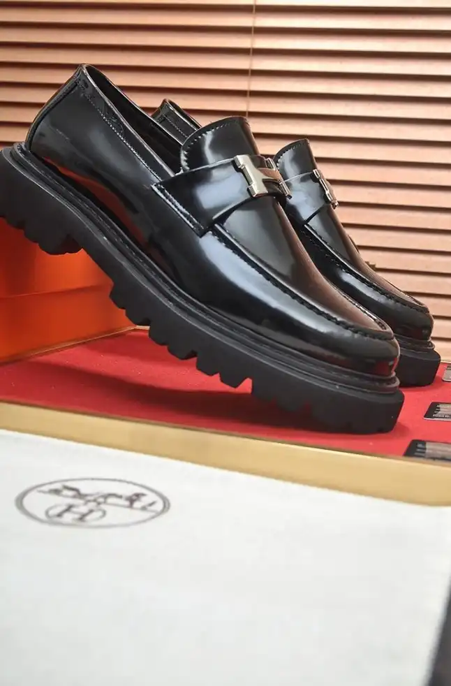 hype Hermes Leather Shoes