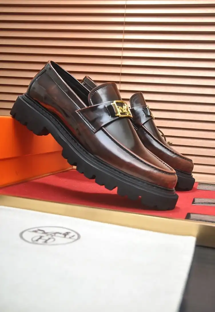 hype Hermes Leather Shoes