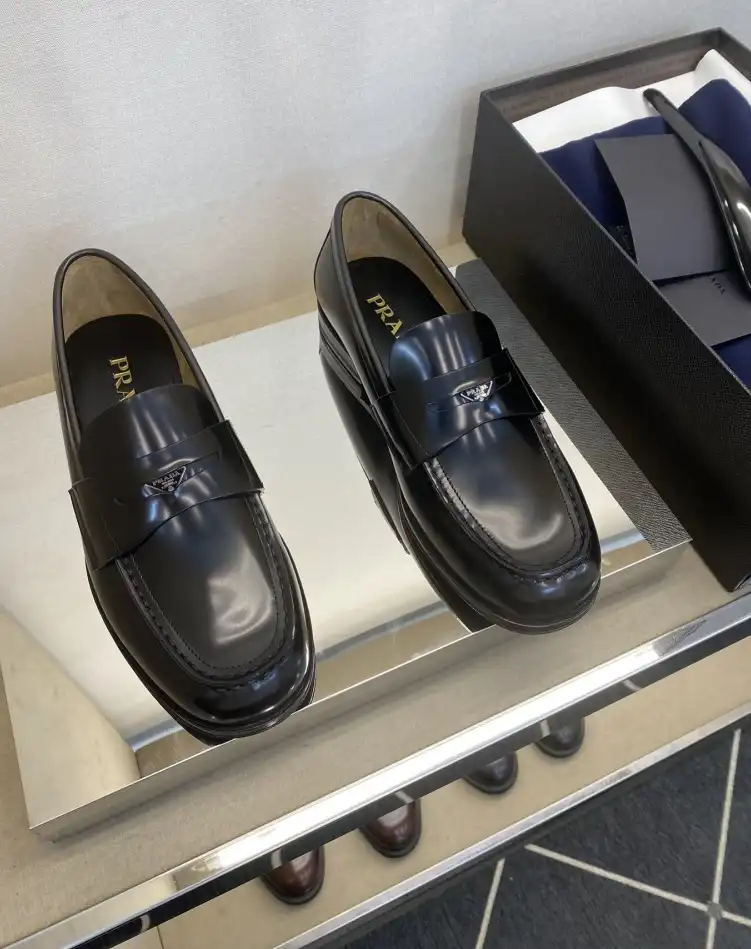 hype Prada Leather Shoes