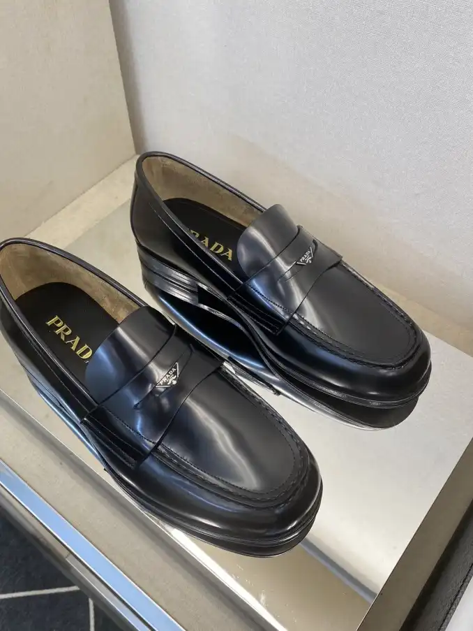 hype Prada Leather Shoes