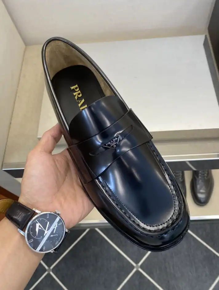 hype Prada Leather Shoes