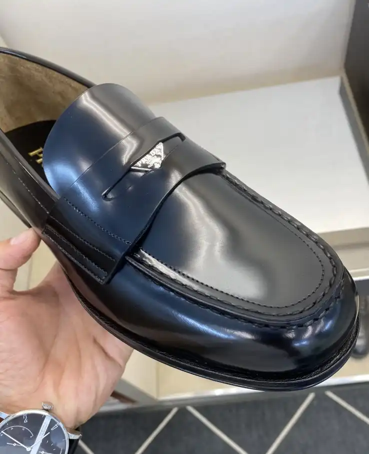 hype Prada Leather Shoes