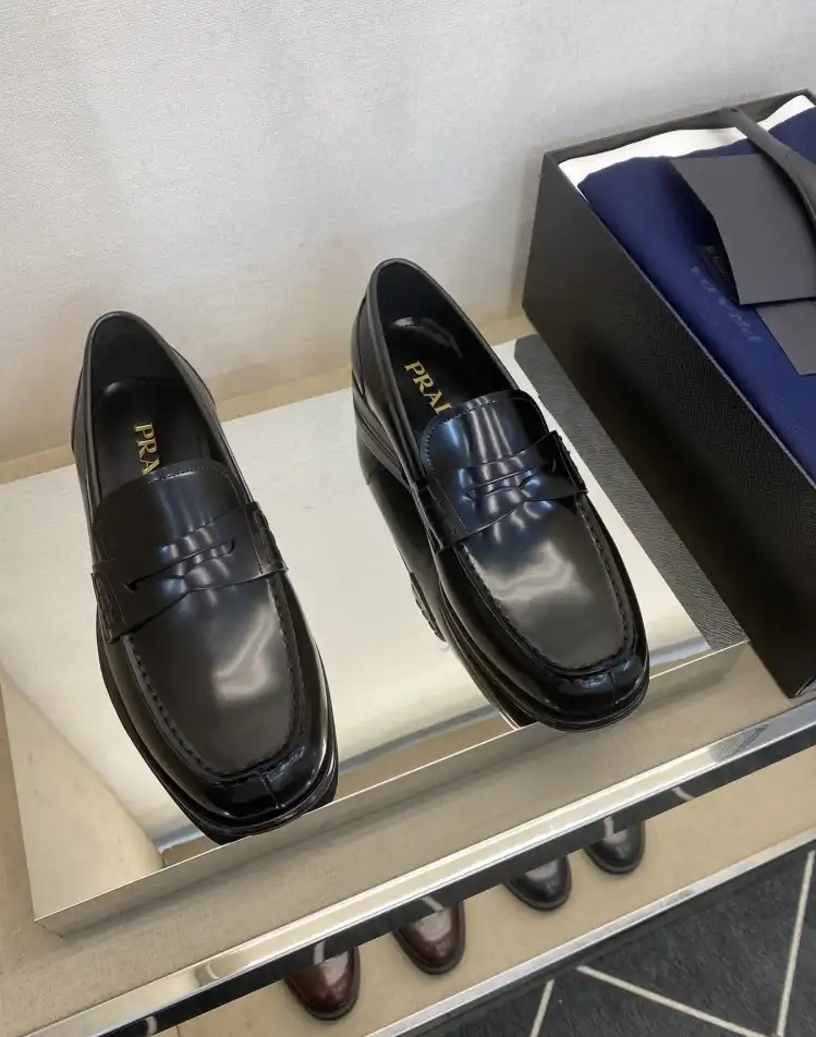 hype Prada Leather Shoes