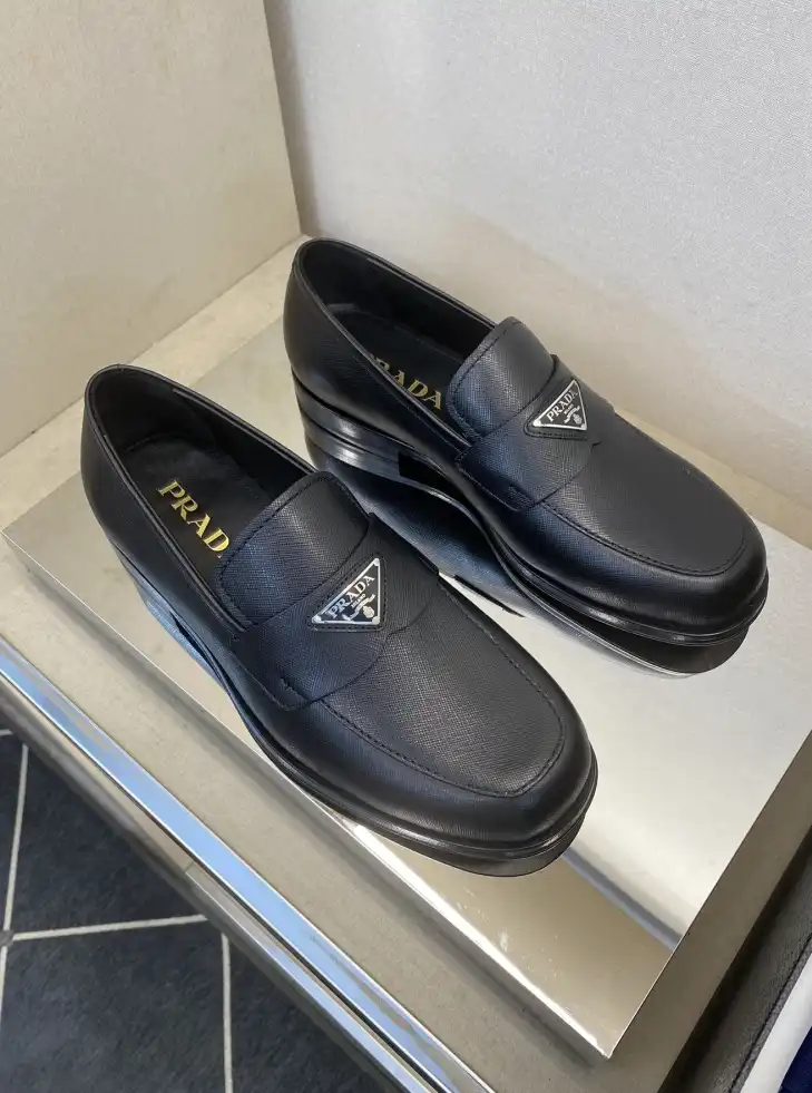 hype Prada Leather Shoes