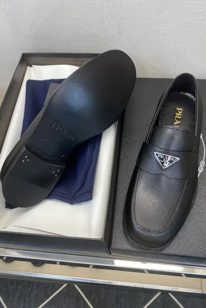 hype Prada Leather Shoes