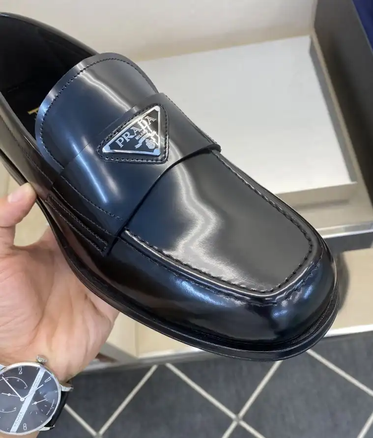 hype Prada Leather Shoes