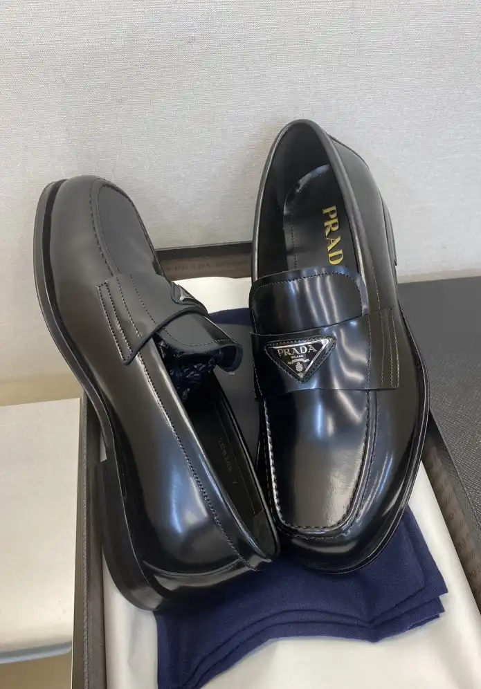 hype Prada Leather Shoes