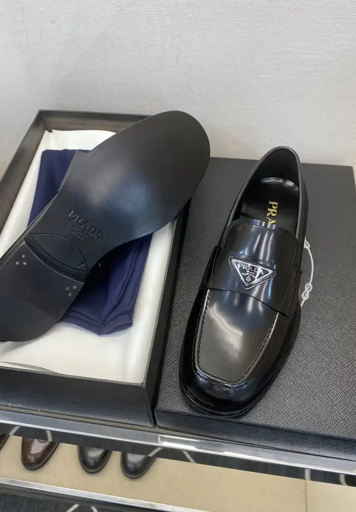 hype Prada Leather Shoes