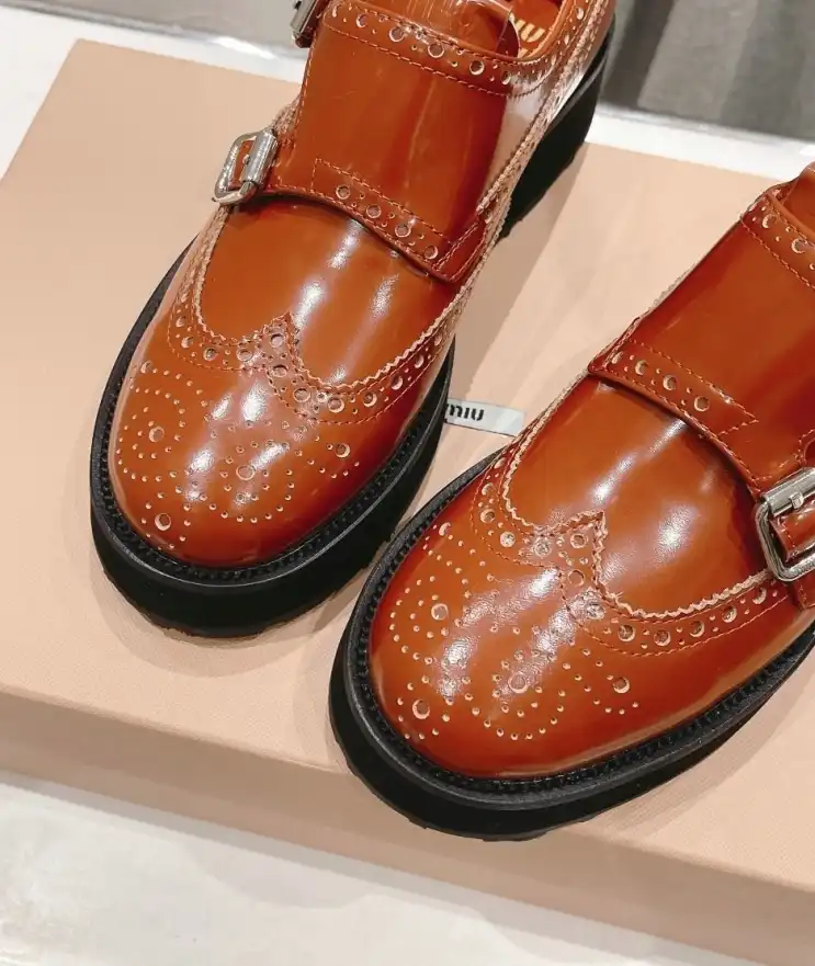 hype Miu Miu Leather Shoes