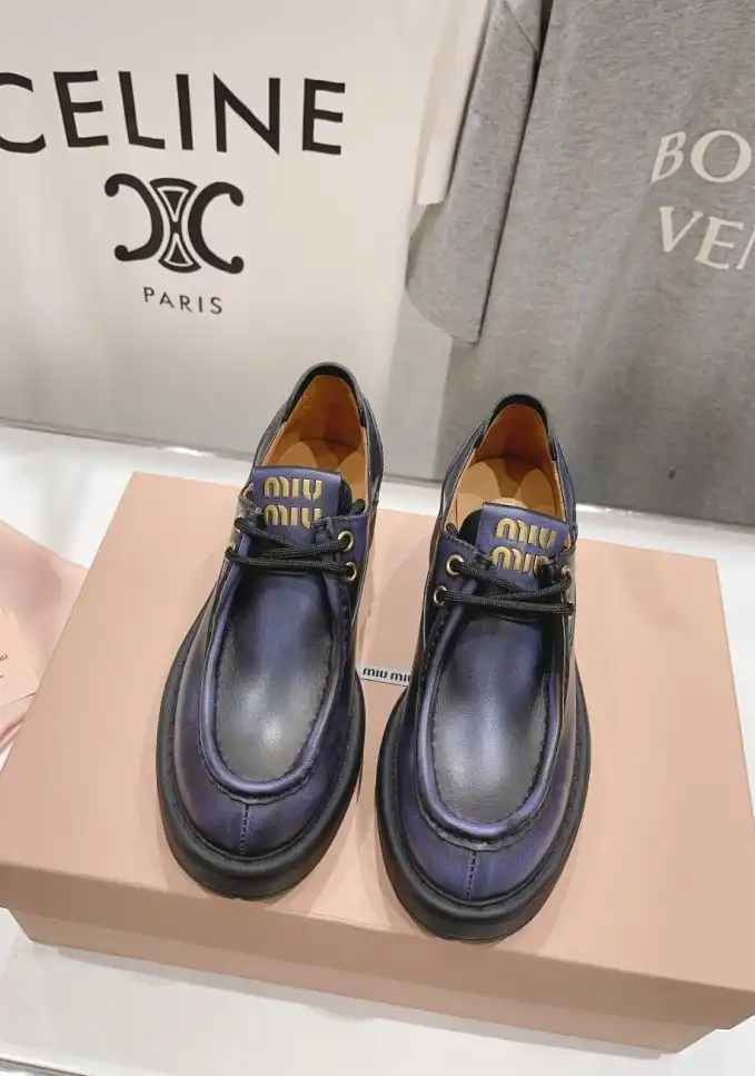 hype Miu Miu Leather Shoes