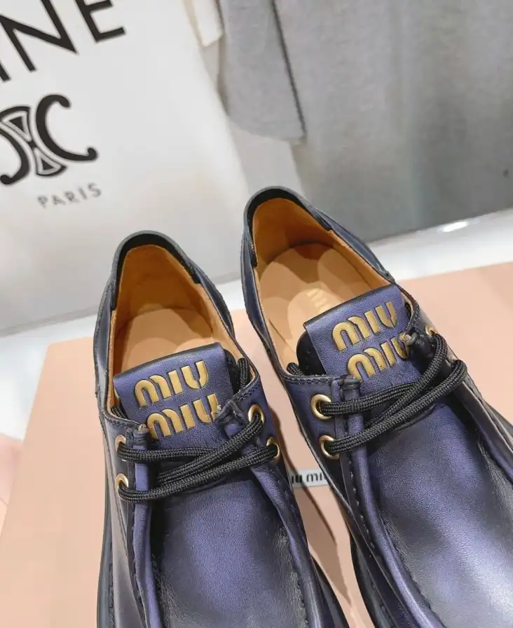 hype Miu Miu Leather Shoes