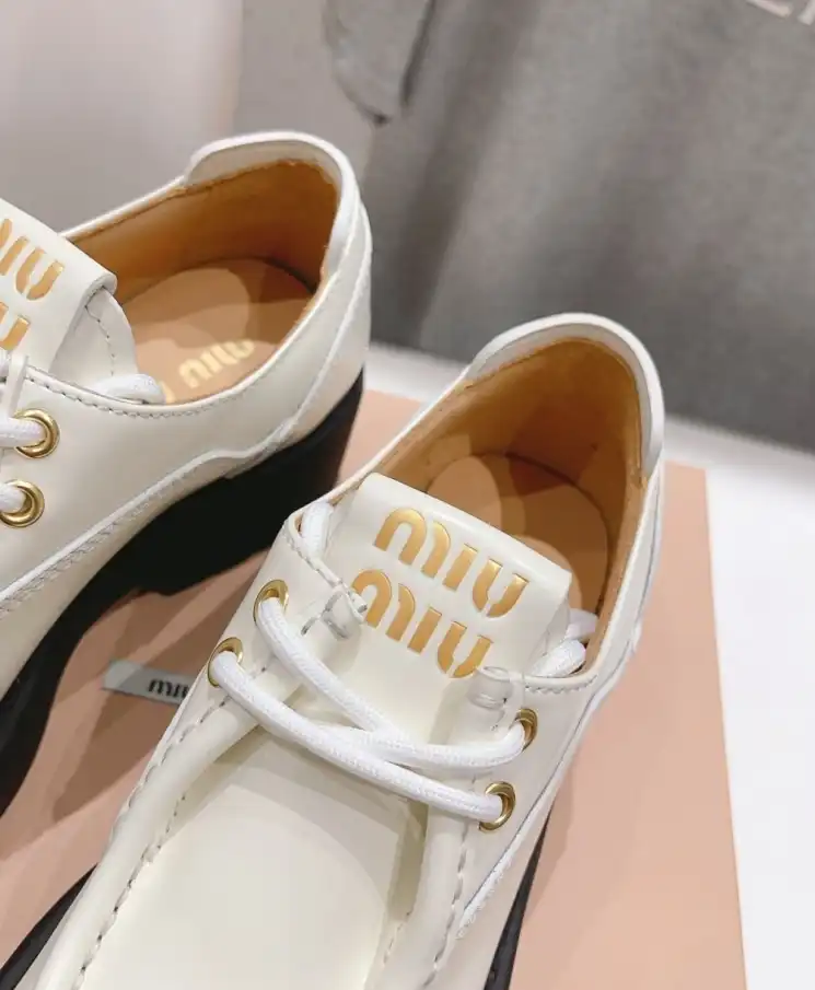 hype Miu Miu Leather Shoes