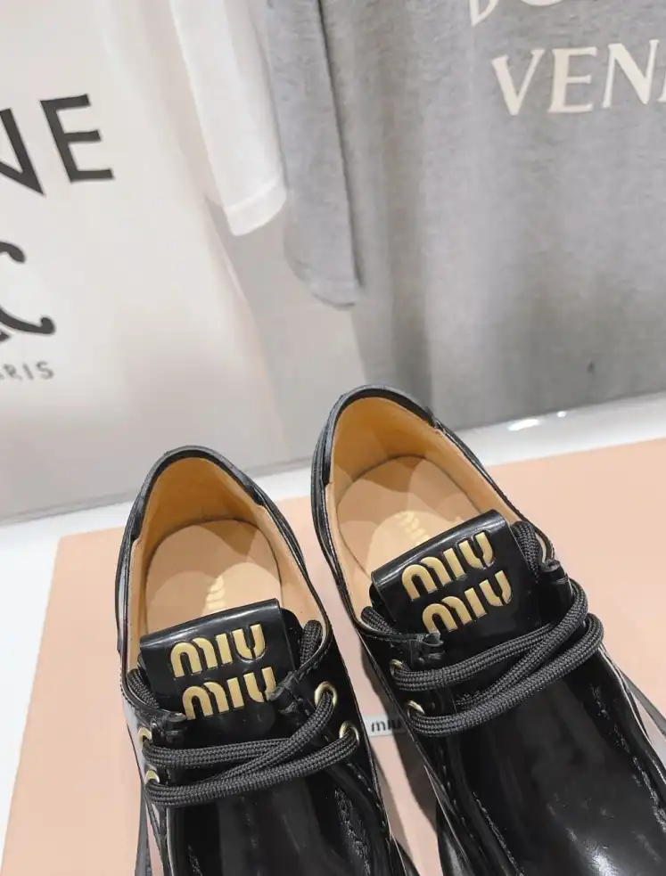 hype Miu Miu Leather Shoes