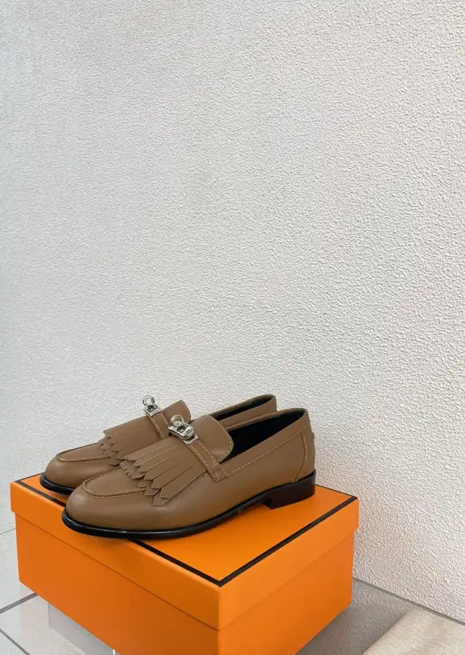 hype Hermes Leather Shoes