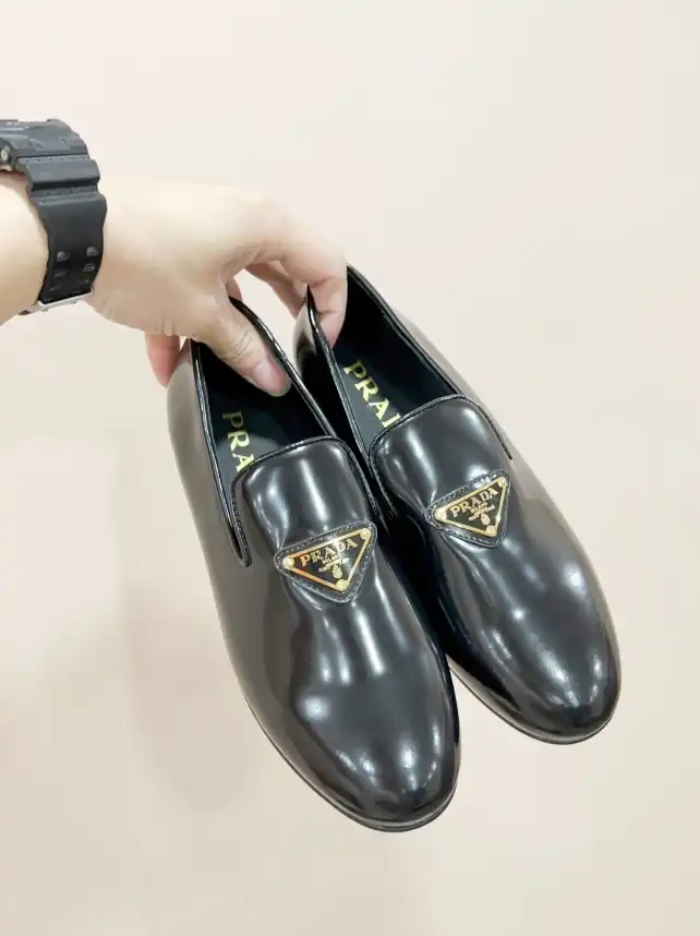 hype Prada Leather Shoes