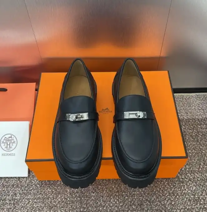 hype Hermes Leather Shoes