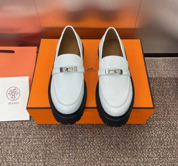 hype Hermes Leather Shoes