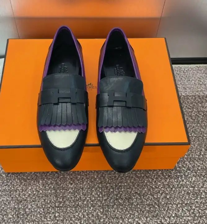 hype Hermes Leather Shoes