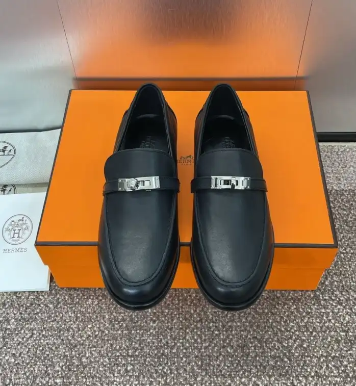 hype Hermes Leather Shoes