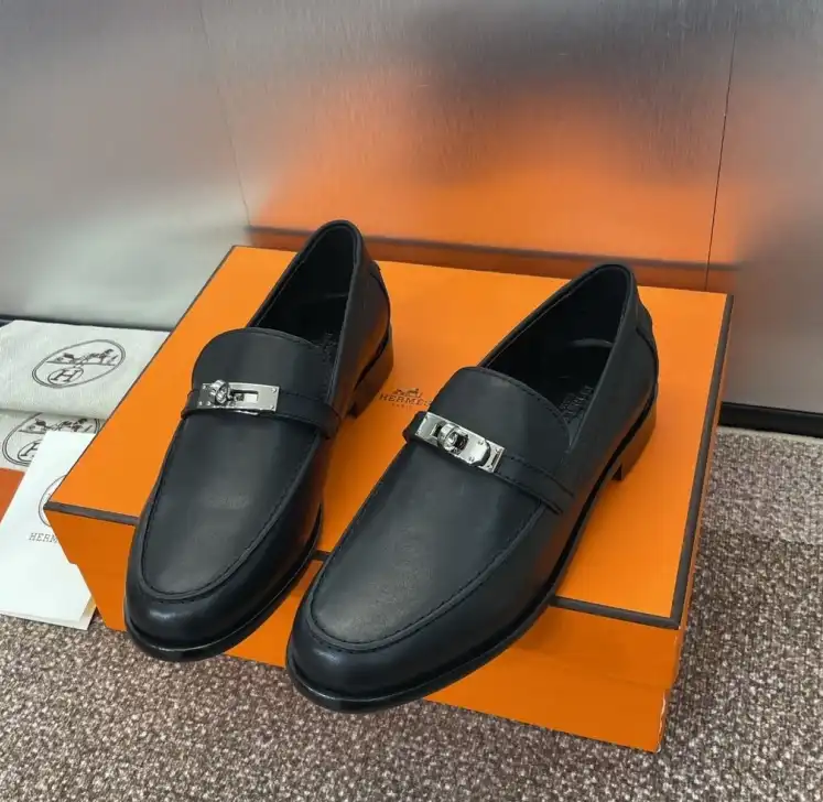 hype Hermes Leather Shoes