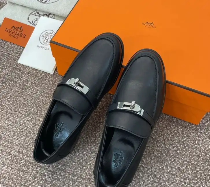 hype Hermes Leather Shoes