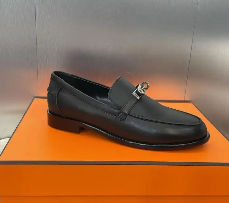 hype Hermes Leather Shoes