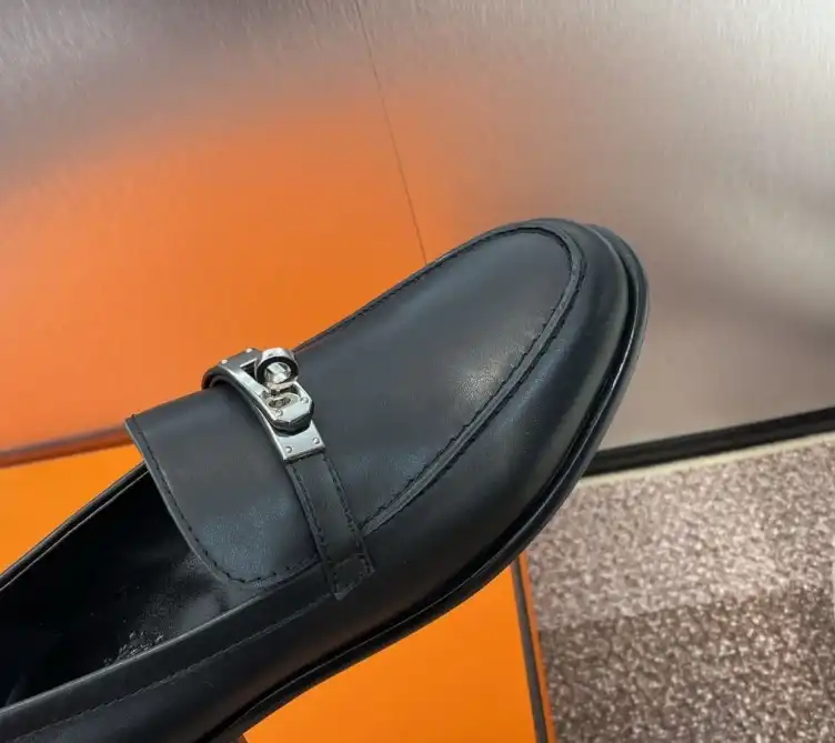 hype Hermes Leather Shoes