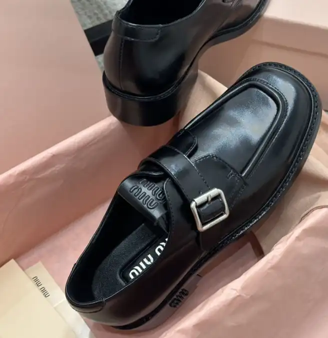 hype Miu Miu Leather Shoes