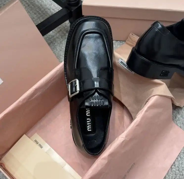 hype Miu Miu Leather Shoes