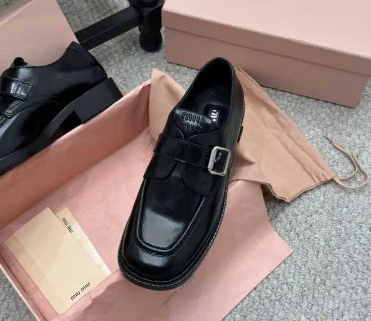 hype Miu Miu Leather Shoes