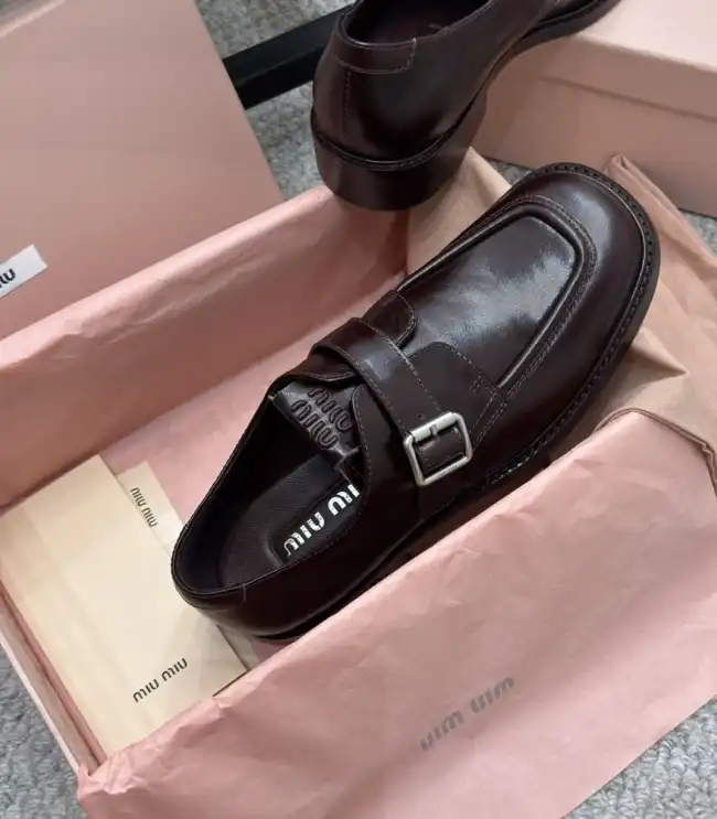 hype Miu Miu Leather Shoes