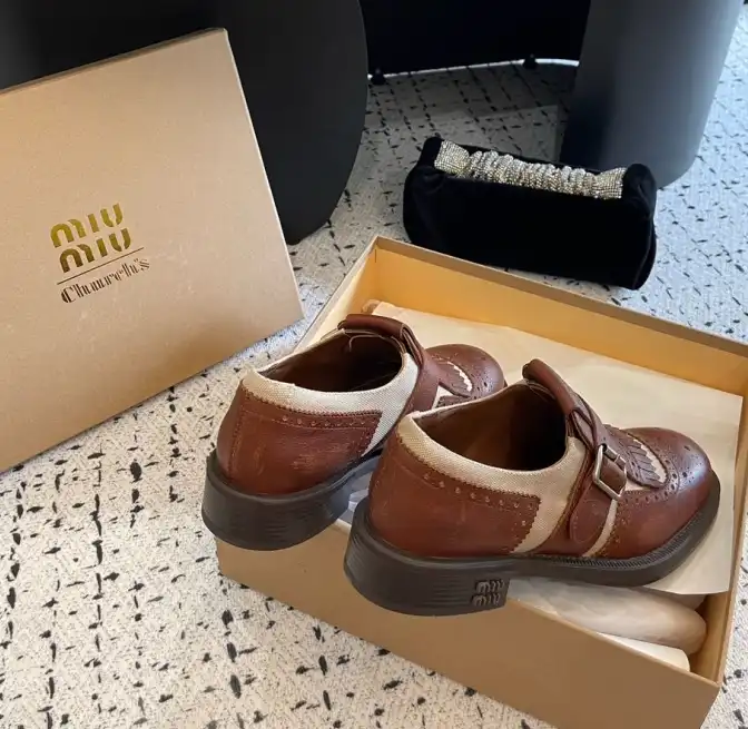 hype Miu Miu Leather Shoes