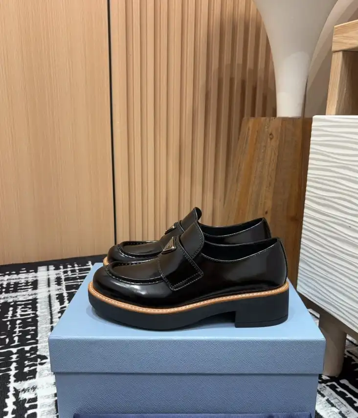 hype Prada Leather Shoes