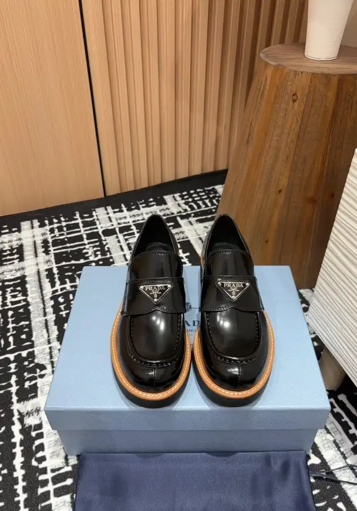 hype Prada Leather Shoes