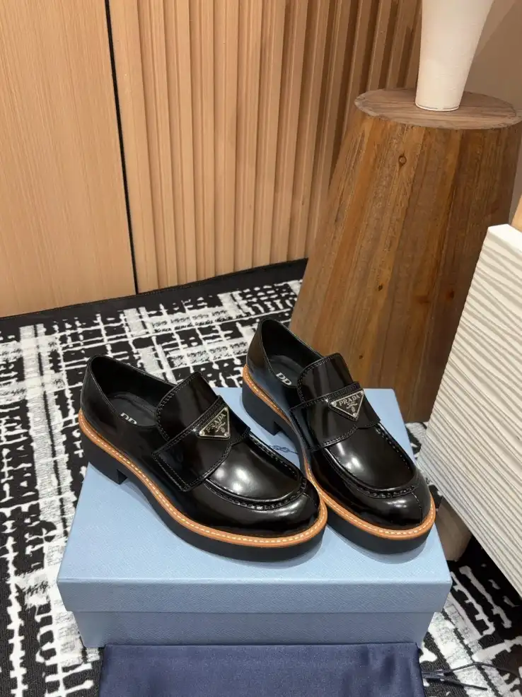 hype Prada Leather Shoes