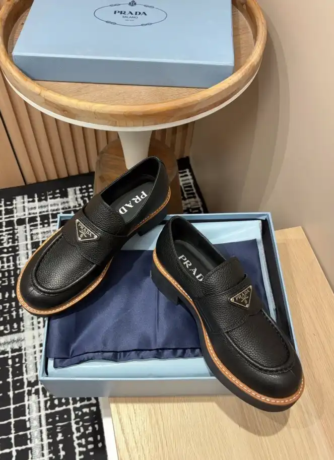 hype Prada Leather Shoes