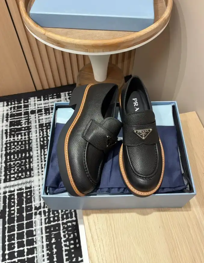 hype Prada Leather Shoes