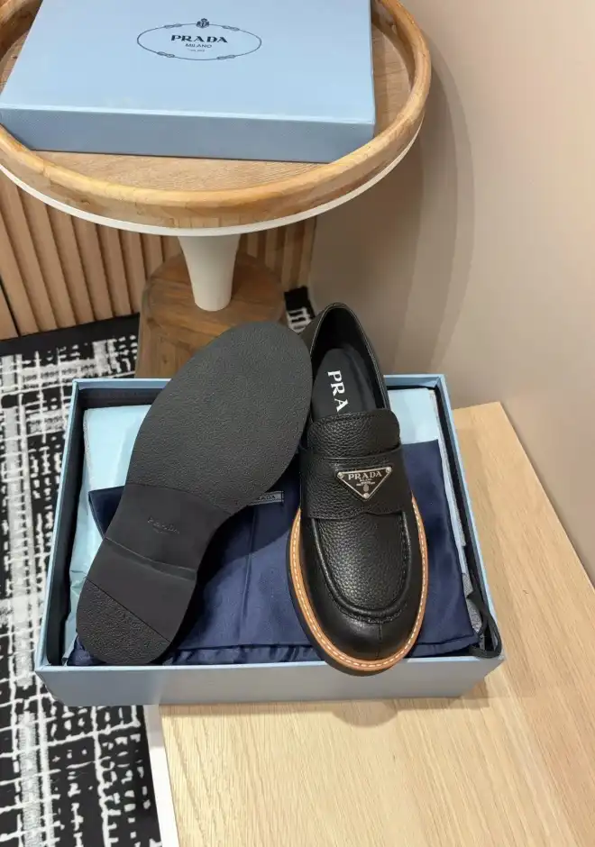 hype Prada Leather Shoes